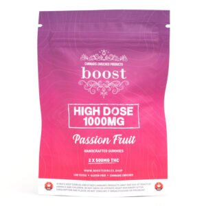 1000mg THC Passion Fruit Gummies (Boost Edibles)
